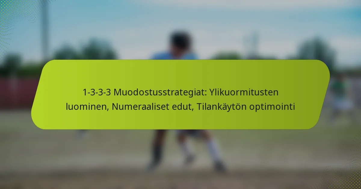 1-3-3-3 Muodostusstrategiat: Ylikuormitusten luominen, Numeraaliset edut, Tilankäytön optimointi