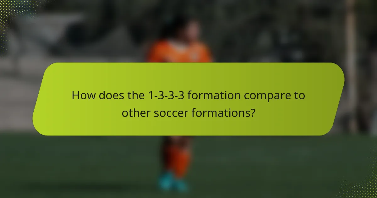 How does the 1-3-3-3 formation compare to other soccer formations?