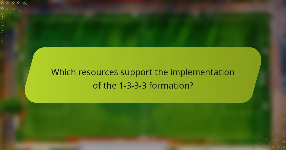 Which resources support the implementation of the 1-3-3-3 formation?